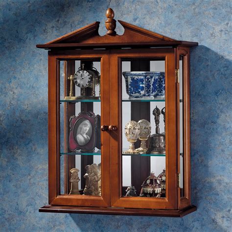 metal curio box|small wall mountable curio cabinet.